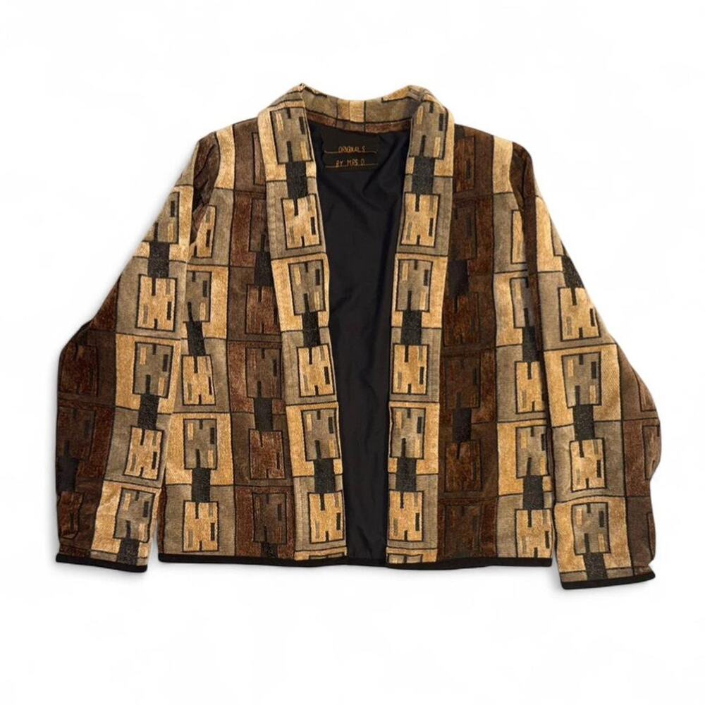 rare vtg 70s 90s indie hipster boho festival tapestry jacket